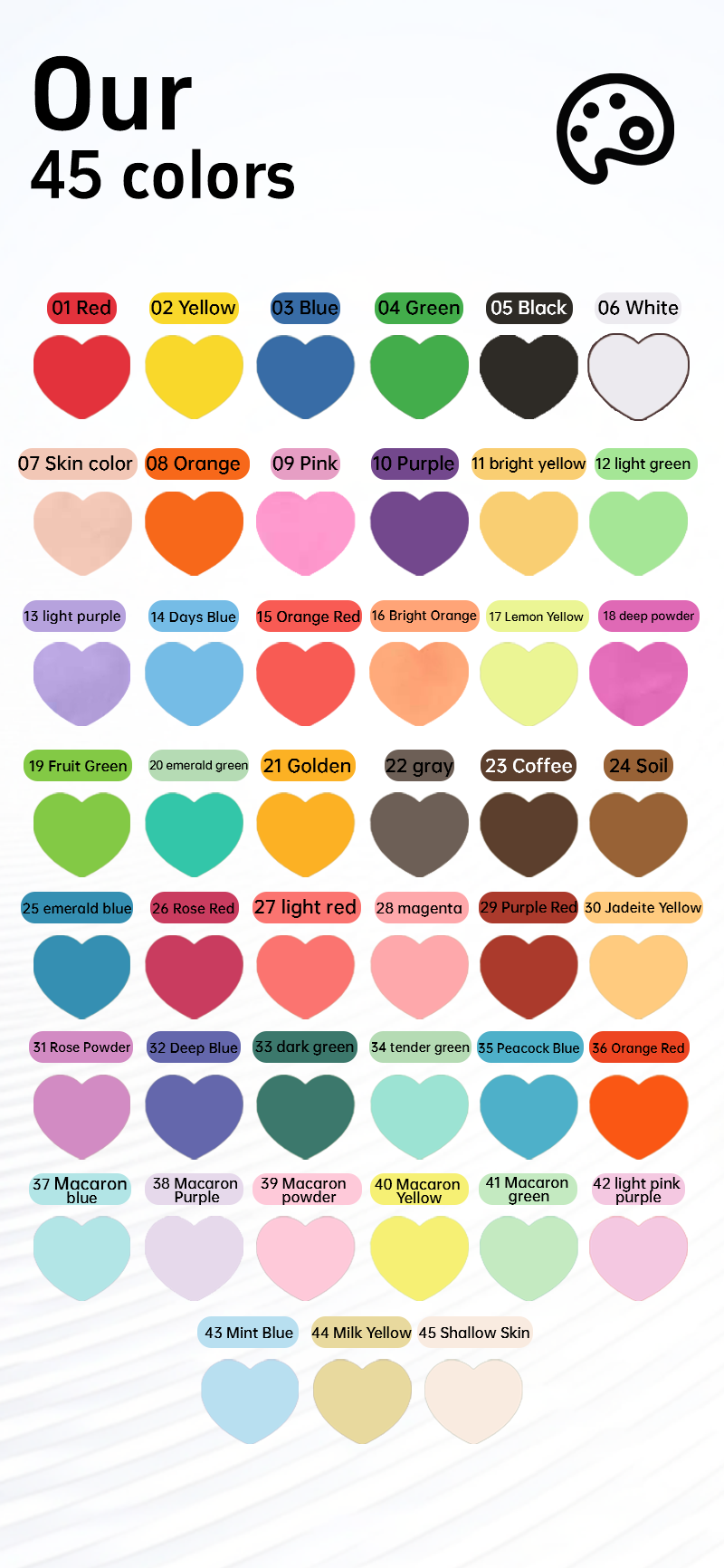45-Color Premium Air-Dry Clay (Same Bohs Formula)