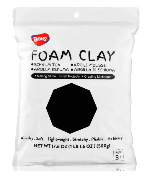 BOHS Modeling Foam Clay Lite - 500 Grams, 14 Colors of Squishy, Soft, Air-Dry Cosplay, Fake Bake, Slime Supplies- 1.1 Lbs