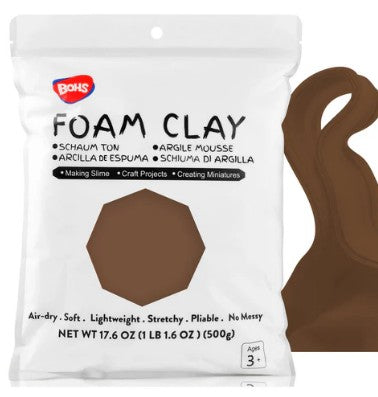 BOHS Modeling Foam Clay Lite - 500 Grams, 14 Colors of Squishy, Soft, Air-Dry Cosplay, Fake Bake, Slime Supplies- 1.1 Lbs